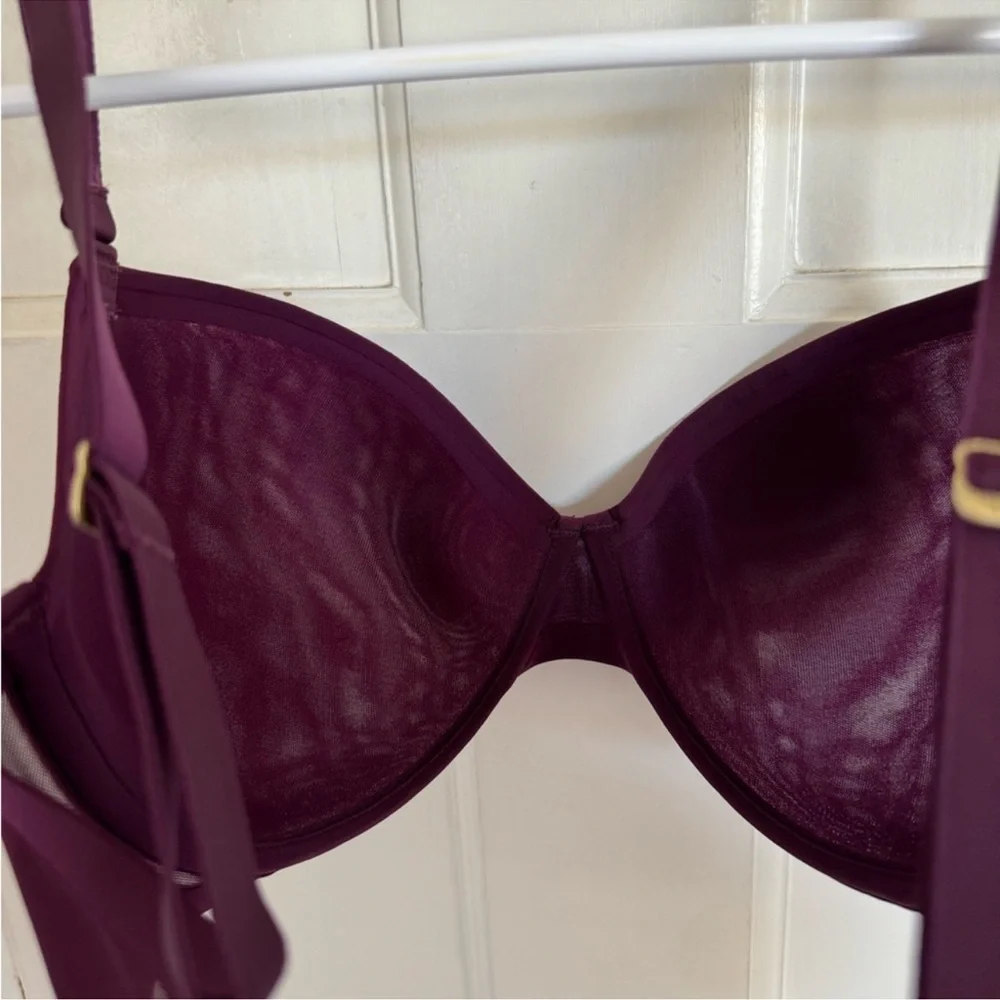 Cuup purple The Demi‎ mesh underwire bra size 32F
